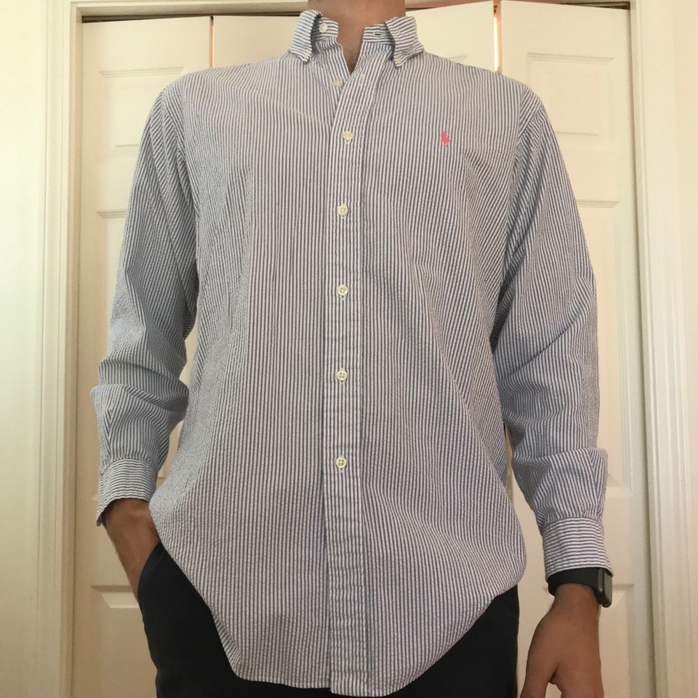 Ralph Lauren Long Sleeve Seersucker Button Down